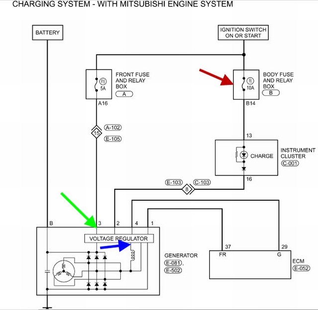 Как включить генератор в обход G и FR? - Диагностика и ремонт Mitsubishi