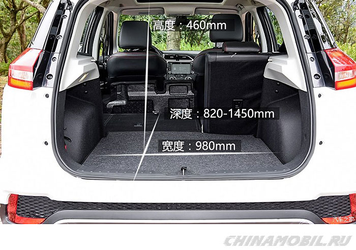 Размеры багажника Haima S5 Young Размеры багажника Haima S5 Young
