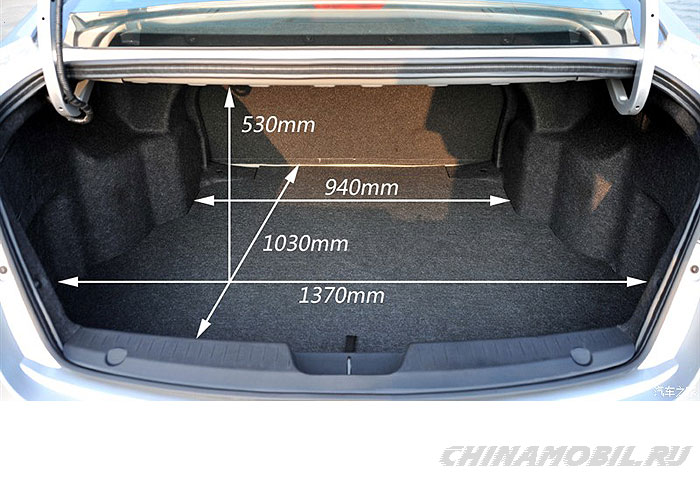 Размеры багажника MG GT