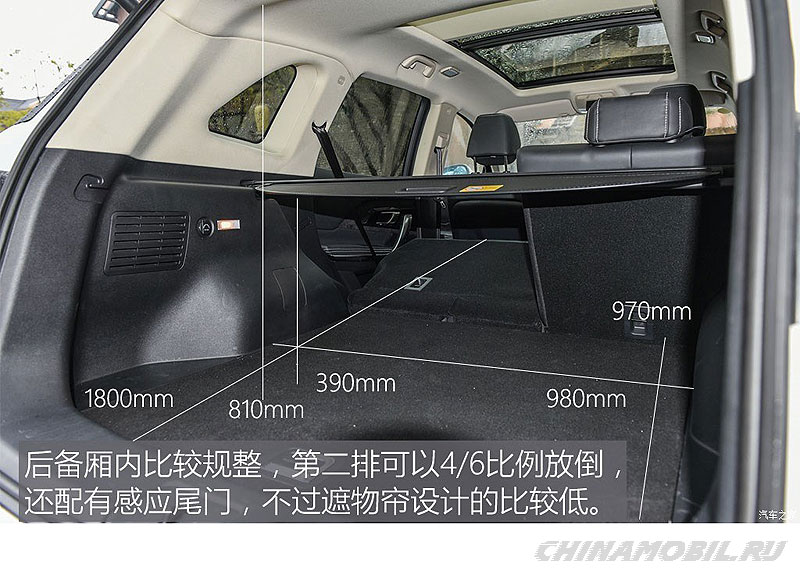 Zotye T500: Trunk size
