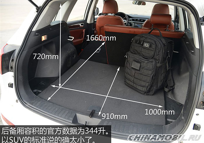 Zotye T600: Trunk size Zotye T600: Trunk size